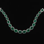 Ladies' Emerald and Diamond Bracelet
