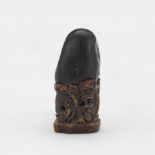 Japanese Ojimi Bead Bean Netsuke of a Dragon