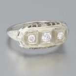 Ladies' Edwardian Gold and Diamond Filigree Ring