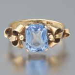 Ladies' Victorian Gold and Blue Topaz Ring