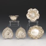 Five Sterling Silver Table Dishes, by Gorham, Watson, Wallace and International