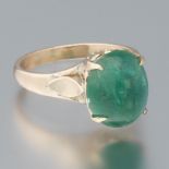 Ladies' Vintage Gold and Natural Emerald Ring