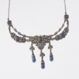 Victorian Gold, Diamond and Sapphire Necklace