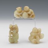 Group of Chinese Jade Carvings of Boys