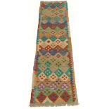 Hand Knotted Kilim Psychedelic Runner