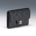 Chanel Black Patent Leather Card Holder, 2019