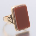 Victorian Style Rose Gold and Carnelian Ring