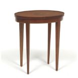 Baker Furniture George III Style Occasional Mahogany Table with Marquetry Top