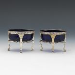 Pair of English Sterling Master Salts, London, dated 1896