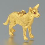 High Karat Gold Dog Pendant