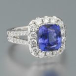 Ladies' Tanzanite and Diamond Ring