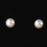 Mikimoto Sea Magic "Blue Lagoon" Pair of Gold and Pearl Studs, Original Boxes