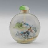 Chinese Reverse Painted Glass Snuff Bottle