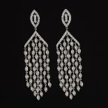 Pair of Diamond Chandelier Earrings