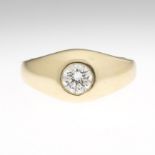 Yellow Gold 0.70 Ct Solitaire Diamond Ring