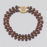 Ladies' Gold and Garnet Double Bracelet