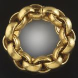 In the style of Paloma Picasso for Tiffany & Co. Heavy 18k Gold Hammered Finish Link Bracelet, 150