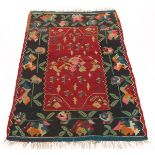 Semi-Antique Hand Knotted Pictorial Kilim Carpet, ca. 1960â€™s