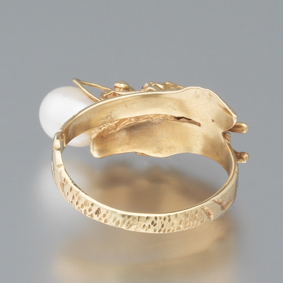 Ladies' Gold, Diamond, Ruby and Pearl Dragon with Pearl of Wisdom Ring - Image 6 of 7
