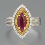 Ladies' Ruby and Diamond Ring, AIG Report