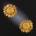 Asprey Gold Sunflower Earrings