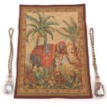 Extremely Fine Hand Knotted French "L'Elephant" Wall Hanging Tapestry with Tassels
