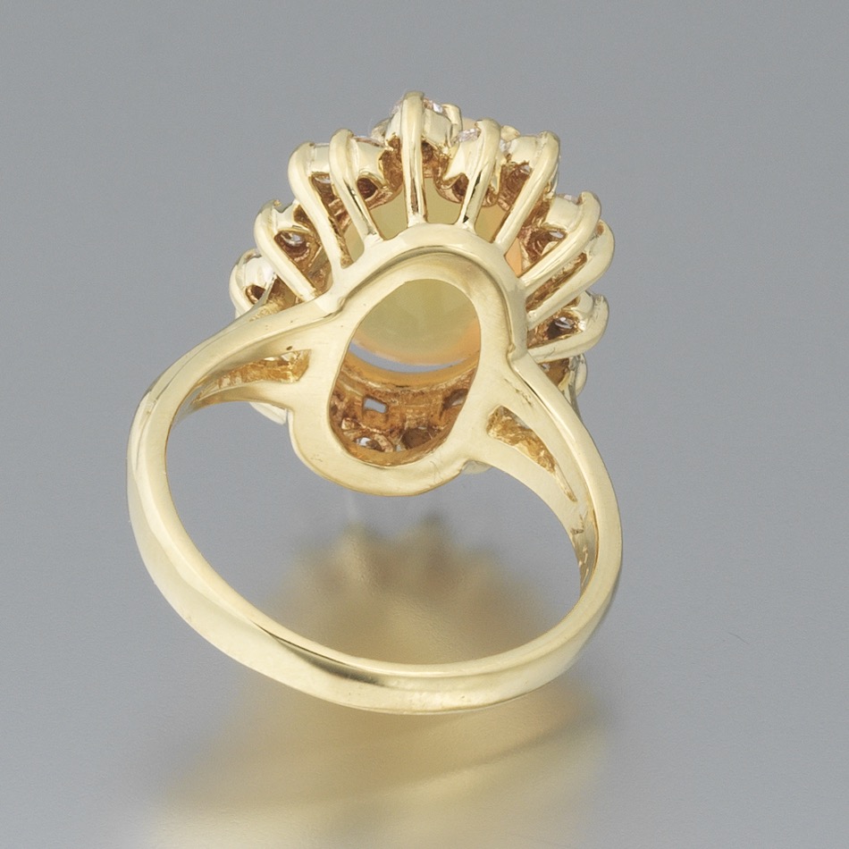 Ladies' Gold, Opal and Diamond Cocktail Ring - Image 5 of 7