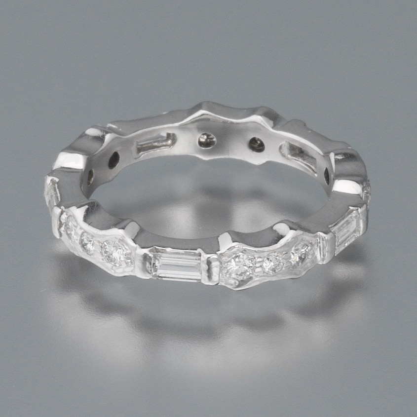 Ladies' Platinum and Diamond Eternity Band - Image 5 of 6