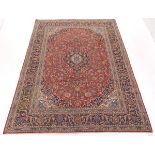 Semi-Antique Very Fine Hand Knotted Signed Kashan Carpet, ca. 1970's