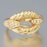 Ladies' Italian "1879" Gold and Diamond Ring