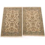 Pair of Fine Hand Knotted Oushak Carpets