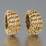 David Webb 18k Gold Ear Clips