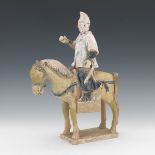 Chinese Pottery Horse and Rider