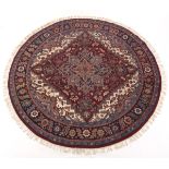 Fine Hand Knotted Heriz Round Carpet