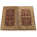 Pair Fine Hand Knotted Tariz Carpets