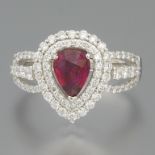 Rare Unheated Ruby and Diamond Ring, GIA Report, and AIG Report