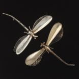 Two Ladies' Sterling Silver Dragonflies Pin/Brooches