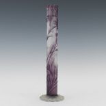 Galle Fire Polished Cameo Glass Vase