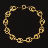 Ladies' Gold Fancy Crescent Moon Link Bracelet