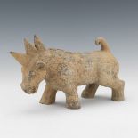 Unglazed Pottery Figure of Mythical Beast