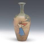 Rare Weller Dickens Ware Pottery Vase ca. 1900