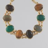 Ladies' Gold and Gemstone Scarab Bracelet