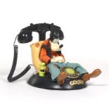 Vintage Disney Goofy Animated Talking Sleeping Telephone by Telemania