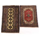 Two Semi-Antique Hand Knotted Zanjan and Tabriz Carpets, ca. 1960's