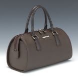 Burberry Saffiano Leather Barrel Bag