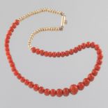 Ladies' Gold and Natural Untreated Coral Necklace