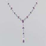 Ladies' Gold, Amethyst and Tanzanite Necklace