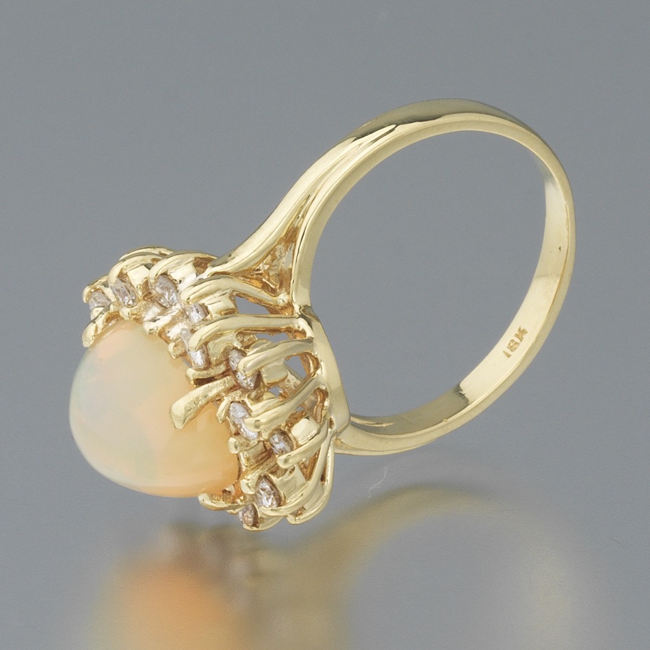 Ladies' Gold, Opal and Diamond Cocktail Ring - Image 7 of 7