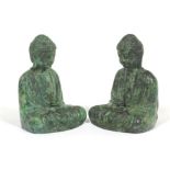 Pair of Bronze Buddha Figurines
