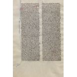 Medieval Illuminated Manuscript Leaf, ca. 1250